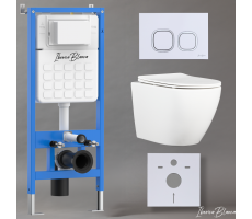 Комплект 3в1 IBERICA BLANCA инсталляция SILENCIO, унитаз BILBAO ALTO белый, кнопка смыва ESTI-Q белый глянцевый (IB001.BLA.234.831) Комплект 3в1 IBERICA BLANCA инсталляция SILENCIO, унитаз BILBAO ALTO белый, кнопка смыва ESTI-Q белый глянцевый (IB001.BLA.234.831)