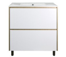 Комплект Тумба Стиль Stella 70/2Н 720х810х460 Дуб дымчатый/Белый, под раковину Leon 7506-70 CS00076455 Комплект Тумба Стиль Stella 70/2Н 720х810х460 Дуб дымчатый/Белый, под раковину Leon 7506-70 CS00076455