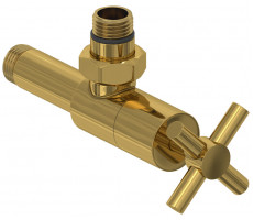 Вентиль Сунержа G 1/2" НР х G 1/2" НР угловой крест цвет-золото 03-1408-1212 