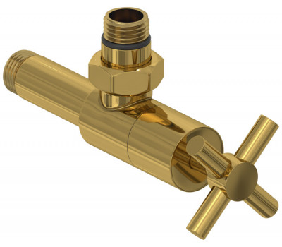 Вентиль Сунержа G 1/2" НР х G 1/2" НР угловой крест цвет-золото 03-1408-1212 