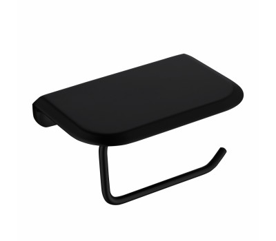 Бумагодержатель с полкой для телефона ABBER Nord AA1530B черный матовый  Бумагодержатель с полкой для телефона ABBER Nord AA1530B черный матовый