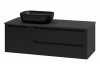 Тумба под раковину Brevita Cargo 120 подвесная (черная) CAR-01120-021П2Я 