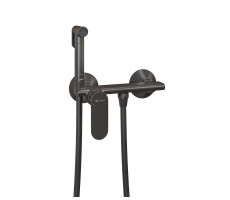 Гигиенический душ со смесителем Knotlor FHS01S0GM вороненая сталь матовый 