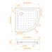 Душевой поддон трапеция RGW STYLE-TR  1000x1000 16180500-11  