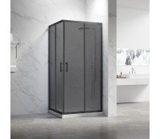 Душевой угол Veconi Rovigo RV-27B, 1000х900х1900, черный матовый, стекло тонированное Душевой угол Veconi Rovigo RV-27B, 1000х900х1900, черный матовый, стекло тонированное