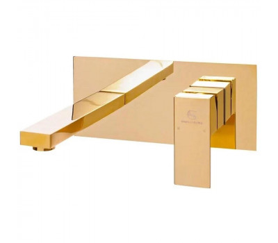 Смеситель для раковины встраиваемый Grocenberg GB588GO, золото 