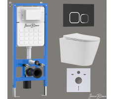Комплект 3в1 IBERICA BLANCA инсталляция SILENCIO, унитаз BURGOS ALTO белый, кнопка смыва ESTI-Q черный матовый (IB001.BRA.234.832) Комплект 3в1 IBERICA BLANCA инсталляция SILENCIO, унитаз BURGOS ALTO белый, кнопка смыва ESTI-Q черный матовый (IB001.BRA.234.832)