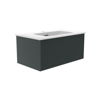 Тумба под раковину подвесная La Fenice Terra FNC-01-TER-G-80, серо-зеленая  Тумба под раковину подвесная La Fenice Terra FNC-01-TER-G-80, серо-зеленая