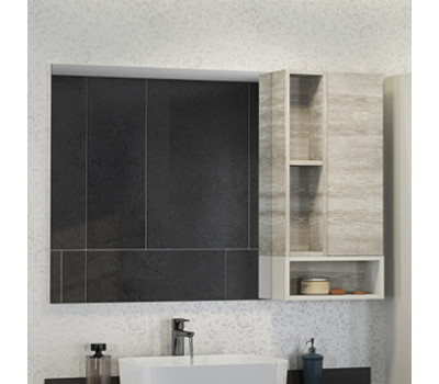 Зеркало-шкаф Comforty Прага-120 дуб белый Зеркало-шкаф Comforty Прага-120 дуб белый