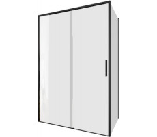Душевой уголок Aquanet Pleasure Evo 130x100 AE65-130x100-BT профиль черный, прозрачное стекло 