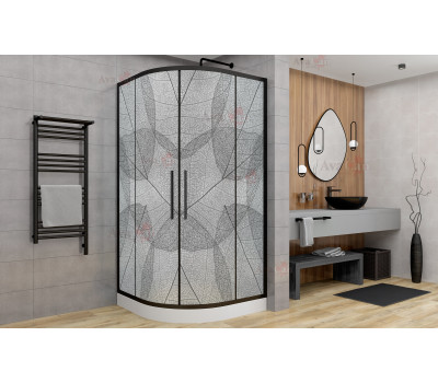 Душевой уголок AvaCan HB 90 MT черный 