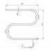 Полотенцесушитель элктрический Domoterm S-образный DMT 112 42x50 EK R Хром 