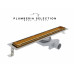 Душевой трап PLUMBERIA SELECTION PST IN-TILE PST70OR, золото 24К 