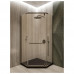 Душевой уголок Knotlor FCD090CG0GM 5-тиугольный 90х90х200 оружейная сталь  