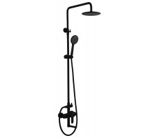 Душевая стойка ABBER Eleganz AF8316B с изливом, черная 