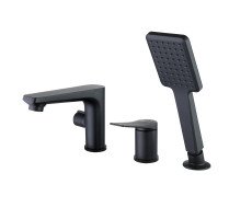 Смеситель для ванны и душа Lemark Bronx LM3745BL черный 