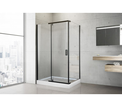 Душевой угол с поддоном Royal Bath  RB  HPV-T-BL 140х80х213 (прозрачное) черный 