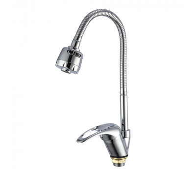 Смеситель для кухни с гибким изливом и режимом душ FRAP F4302-B, хром 