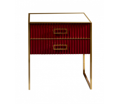 Тумба Armadi Art MONACO 80см бордо глянец + золото под раковину чашу 867-080-RG 