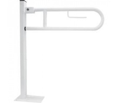 Полукруглый поручень для людей с ограниченными возможностями с креплением к полу, белый. NOFER 15064.W Полукруглый поручень для людей с ограниченными возможностями с креплением к полу, белый. NOFER 15064.W
