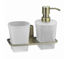 Стакан/дозатор WasserKRAFT Exter K-5200 5289 Светлая бронза 