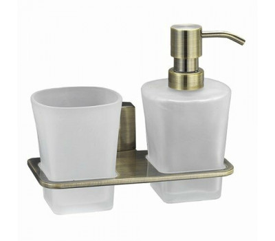 Стакан/дозатор WasserKRAFT Exter K-5200 5289 Светлая бронза 