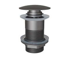 Донный клапан для раковины без перелива Knotlor BM9010GM оружейная сталь Донный клапан для раковины без перелива Knotlor BM9010GM оружейная сталь