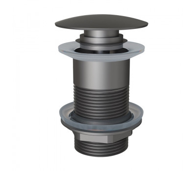 Донный клапан для раковины без перелива Knotlor BM9010GM оружейная сталь  