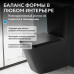 Унитаз ABBER Rechteck AC1210TMB компакт черный матовый, безободковый, смыв торнадо 