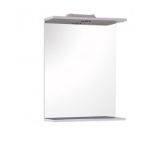 Зеркало Onika Омега 52 белое, с подсветкой 205206 Зеркало Onika Омега 52 белое, с подсветкой 205206