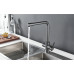 Смеситель для кухни с подключением фильтра Shevanik S868T, оружейная сталь