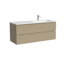 Тумба подвесная SANCOS Folk правая 1190х445х500, c двумя ящиками оснащенными доводчиками, Капучино, арт.FL120RCP 