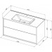 Тумба с раковиной Aquanet Lino 100 (Flat) Дуб Веллингтон (298567) 
