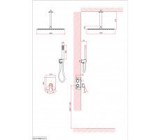 Душевая система D&K встраиваемая Bayern.Liszt DA1515805A19 черный матовый 