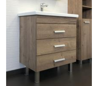 Тумба-умывальник Comforty Никосия 70Н дуб темный с раковиной Como 70 00-00008854 