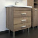 Тумба-умывальник Comforty Никосия 70Н дуб темный с раковиной Como 70 