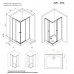 Душевое ограждение 100x80 см, без поддона AM.PM X-joy W94G-403-100280-MТ1К  