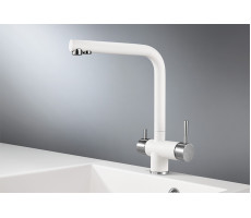 Смеситель для кухни GRANULA 2305, АРКТИК (БЕЛЫЙ) 