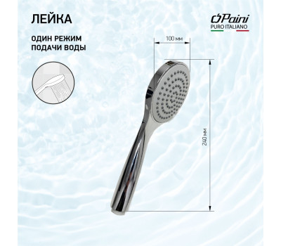 Душевая лейка ручная PAINI Torino, хром (CR) TRCR155 