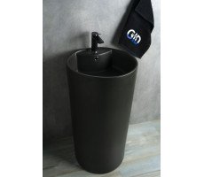 Раковина Gid Nb135bg 81109 накладная черная графит 