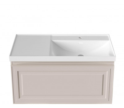 Тумба с раковиной Aquanet Агата 100 R 1 ящ. цв. бежевый 00365931 Тумба с раковиной Aquanet Агата 100 R 1 ящ. цв. бежевый 00365931