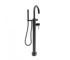 Смеситель напольный PAINI Cox для ванны поворотный излив, черный брашированный PVD (PZ) 78PZ136LM Смеситель напольный PAINI Cox для ванны поворотный излив, черный брашированный PVD (PZ) 78PZ136LM