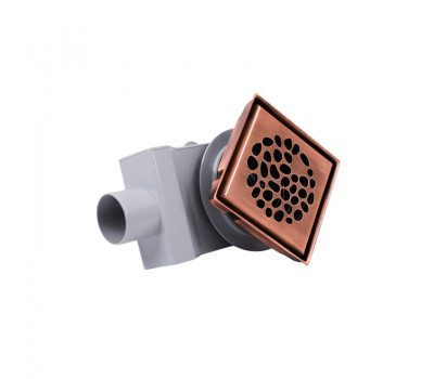 Душевой трап PLUMBERIA SELECTION PS STONES PSS13RM, медь 