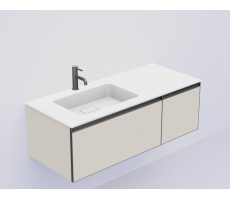 Тумба Armadi Art CASHMERE QUATRO 2 120см профиль ANTHRACITE c подсветкой 790-M2-120-CM-A-LED 