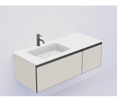 Тумба Armadi Art CASHMERE QUATRO 2 120см профиль ANTHRACITE c подсветкой 790-M2-120-CM-A-LED 