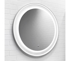 Зеркало для ванной Comforty Ереван-70 LED-подсветка, бесконтактный сенсор, антизапотевание, белый матовый 