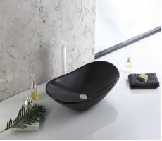 Умывальник CeramaLux 7811AMB черный матовый 