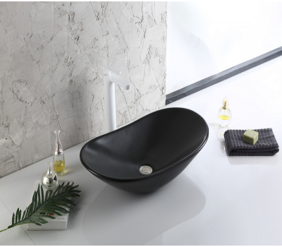 Умывальник CeramaLux 7811AMB черный матовый 