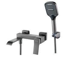 Смеситель для ванны Shevanik S4002T, оружейная сталь