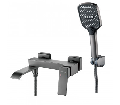 Смеситель для ванны Shevanik S4002T, оружейная сталь